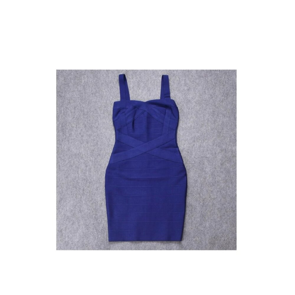 Spaghetti Strap Solid Mini Rayon Bandage Dress - … - image 3